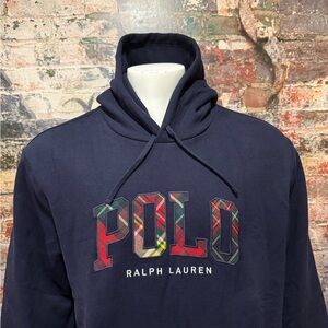 Polo Ralph Lauren Classic Navy Hoodie with Multicolor Logo 2X